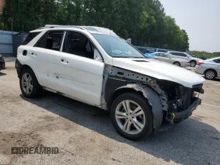2015 Mercedes-Benz M 350 with VIN 4JGDA5JB7FA592524, listed as a Copart auction lot 58702095 with 109,977 mi miles and Salvage title. Bid and sale history available at DreamBid. Image 4.