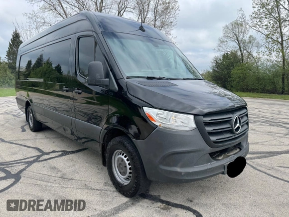2020 Mercedes-Benz Sprinter Cargo Cargo with VIN W1W4EDHY3LT023378, listed as a Copart auction lot 56260055 with 485,694 mi miles and Clean Title. Bid and sale history available at DreamBid. Image 1.