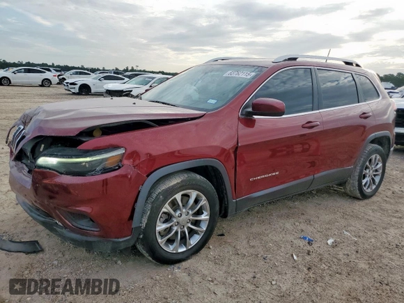 2019 Jeep Cherokee Latitude Plus with VIN 1C4PJLLB8KD176655, listed as a Copart auction lot 63762115 with 111,973 mi miles and Salvage title. Bid and sale history available at DreamBid. Image 1.
