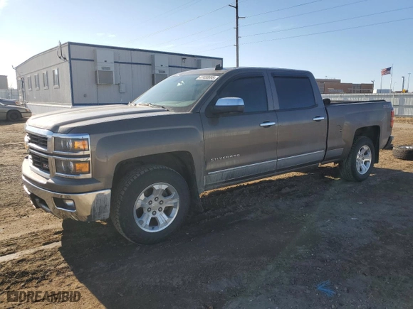 2014 Chevrolet Silverado 1500 LTZ with VIN 3GCUKSEC7EG455733, listed as a Copart auction lot 47458995 with 173,771 mi miles and Salvage Title. Bid and sale history available at carsss.com. Image 1.