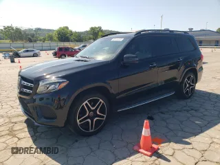 2017 Mercedes-Benz GLS 550 with VIN 4JGDF7DE2HA957424, listed as a Copart auction lot 63464655 with 97,616 mi miles and Salvage title. Bid and sale history available at DreamBid. Image 1.