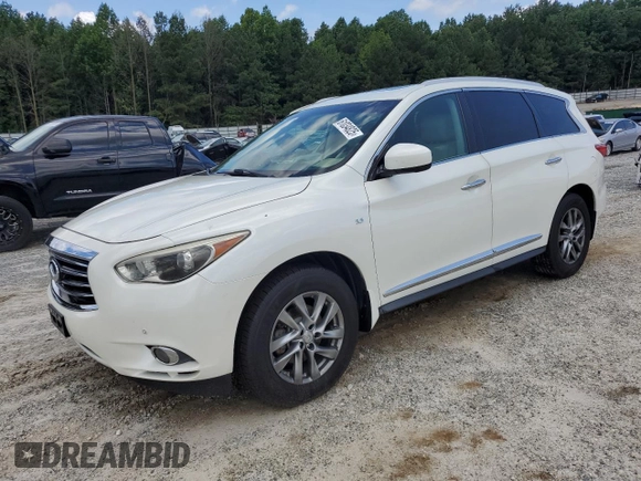 2015 Infiniti QX60 z VIN 5N1AL0MMXFC516202, wystawiony jako Copart lot #61034825 z przebiegiem 131 582 mil mil oraz Czysty tytuł • Clean title. Historia ofert i sprzedaży dostępna na DreamBid. Obrazek 1.