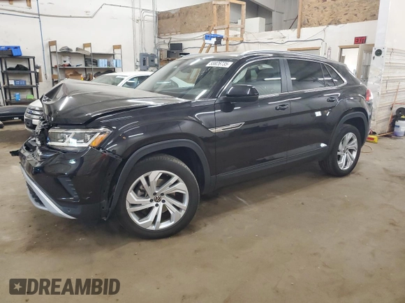 2020 Volkswagen Atlas SEL with VIN 1V2ME2CA5LC214793, listed as a Copart auction lot 55826735 with 55,654 mi miles and Salvage title. Bid and sale history available at DreamBid. Image 1.