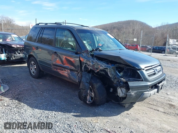 2005 Honda Pilot EX-L with RES with VIN 5FNYF18605B055105, listed as a IAAI auction lot 41534204 with 388,106 mi miles. Bid and sale history available at carsss.com. Image 1.