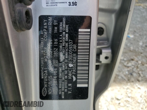 2016 Hyundai Accent SE with VIN KMHCT4AE3GU059337, listed as a Copart auction lot 50204645 with 75,961 mi miles and Salvage Title. Bid and sale history available at carsss.com. Image 12.