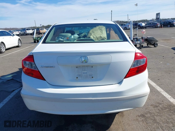 2012 Honda Civic LX with VIN 19XFB2F56CE379729, listed as a IAAI auction lot 41610909 with Not Provided miles and . Bid and sale history available at DreamBid. Image 16.