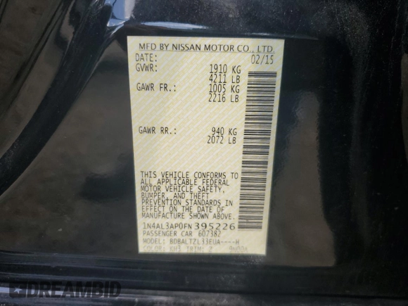 2015 Nissan Altima SL with VIN 1N4AL3AP0FN395226, listed as a Copart auction lot 61905505 with 76,364 mi miles and Salvage title. Bid and sale history available at DreamBid. Image 12.