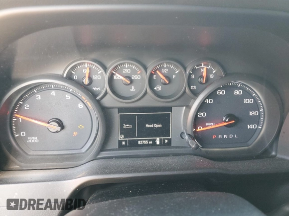 2020 Chevrolet Silverado 1500 Custom with VIN 1GCRWBEH7LZ248973, listed as a Copart auction lot 79265804 with 82,755 mi miles and Salvage Title. Bid and sale history available at carsss.com. Image 9.