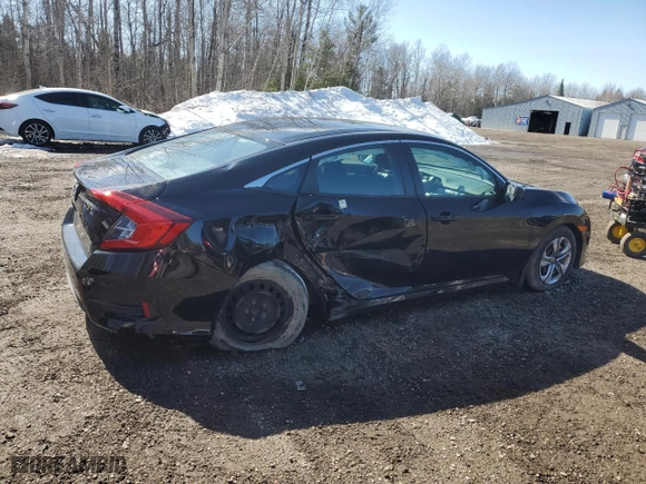 2018 Honda Civic Sedan LX with VIN 2HGFC2F5XJH008752, listed as a Copart auction lot 46086805 with 139,853 mi miles and Salvage Title. Bid and sale history available at carsss.com. Image 3.