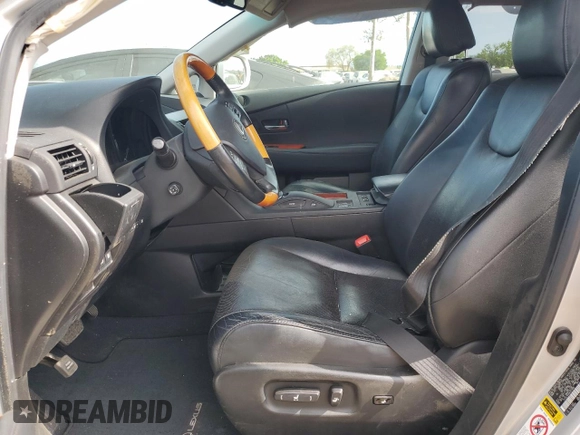2010 Lexus RX 350 with VIN 2T2ZK1BA6AC033990, listed as a Copart auction lot 53587265 with 0 mi miles and Salvage Title. Bid and sale history available at carsss.com. Image 7.