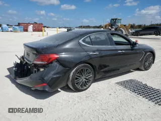 2019 Genesis G70 2.0T Advanced with VIN KMTG44LA9KU015043, listed as a Copart auction lot 77567484 with 80,635 mi miles and Salvage Title. Bid and sale history available at carsss.com. Image 3.