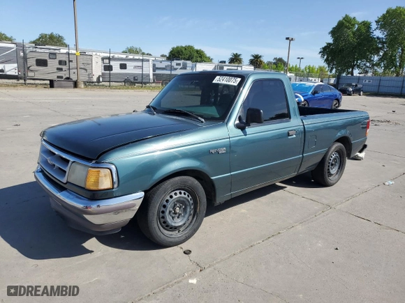 1996 Ford Ranger XL with VIN 1FTCR10A4TPB46270, listed as a Copart auction lot 52410075 with 184,624 mi miles and Salvage Title. Bid and sale history available at carsss.com. Image 1.