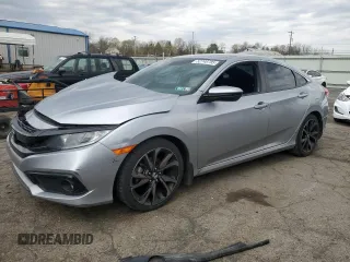 2020 Honda Civic Sedan Sport with VIN 2HGFC2F82LH565281, listed as a Copart auction lot 52740785 with 70,911 mi miles and Salvage Title. Bid and sale history available at carsss.com. Image 1.