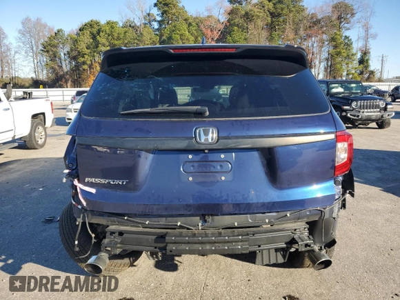 2019 Honda Passport EX-L with VIN 5FNYF7H55KB011252, listed as a Copart auction lot 82930234 with 61,777 mi miles and Salvage Title. Bid and sale history available at carsss.com. Image 6.