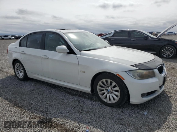 2009 BMW 3 Series 328i with VIN WBAPH77559NM30850, listed as a Copart auction lot 51322385 with 184,200 mi miles and Salvage Title. Bid and sale history available at carsss.com. Image 4.