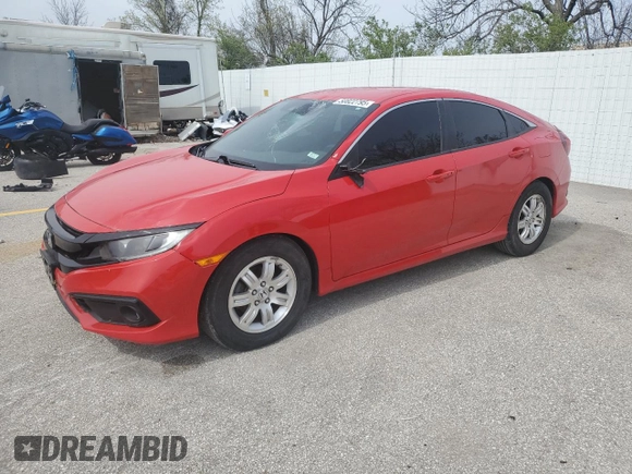 2019 Honda Civic Sport with VIN 2HGFC2F80KH517096, listed as a Copart auction lot 50822795 with 76,519 mi miles and Salvage title. Bid and sale history available at DreamBid. Image 1.