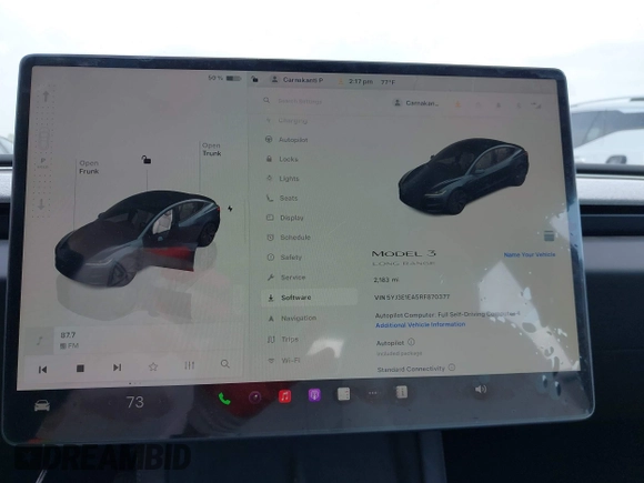 2024 Tesla Model 3 z VIN 5YJ3E1EA5RF870377, wystawiony jako IAAI lot #41933727 z przebiegiem 2 183 mil mil oraz . Historia ofert i sprzedaży dostępna na DreamBid. Obrazek 18.