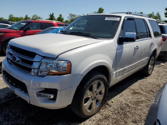 2015 Ford Expedition Platinum with VIN 1FMJU1LT8FEF02105, listed as a Copart auction lot 55969655 with 186,839 mi miles and Clean title. Bid and sale history available at DreamBid. Image 1.