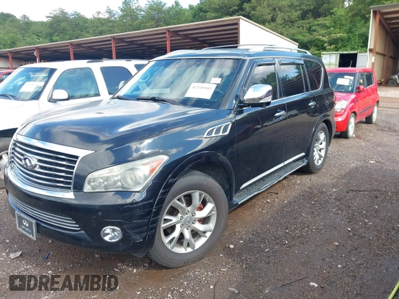 2012 Infiniti QX56 7-passenger z VIN JN8AZ2NEXC9017449, wystawiony jako IAAI lot #42349105 z przebiegiem 244 048 mil mil oraz . Historia ofert i sprzedaży dostępna na DreamBid. Obrazek 2.