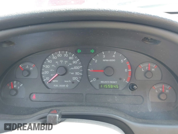 2003 Ford Mustang Standard with VIN 1FAFP40433F312756, listed as a IAAI auction lot 41899595 with 115,584 mi miles. Bid and sale history available at carsss.com. Image 7.