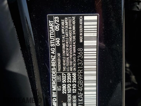 2023 Mercedes-Benz C 300 with VIN W1KAF4GB9PR137368, listed as a Copart auction lot 49847045 with 18,452 mi miles and Salvage Title. Bid and sale history available at carsss.com. Image 13.