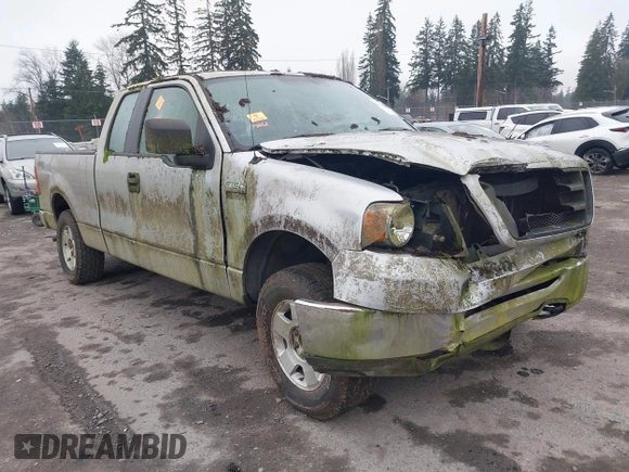 2005 Ford F-150 STX with VIN 1FTRX14W55FB01059, listed as a IAAI auction lot 41278921 with 183,193 mi miles. Bid and sale history available at carsss.com. Image 1.