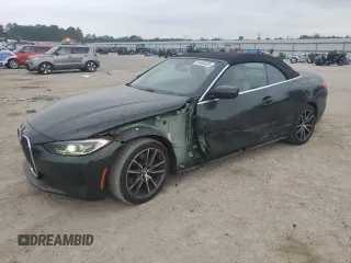 2023 BMW 4 Series 430i z VIN WBA23AT0XPCM11087, wystawiony jako Copart lot #54893025 z przebiegiem 35 703 mil mil oraz Czysty tytuł • Clean title. Historia ofert i sprzedaży dostępna na DreamBid. Obrazek 1.