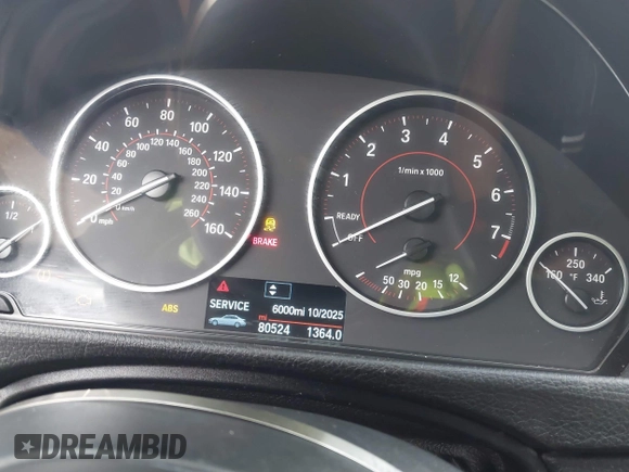2017 BMW 3 Series 340i xDrive with VIN WBA8B7C37HK806636, listed as a IAAI auction lot 41995561 with 80,524 mi miles. Bid and sale history available at carsss.com. Image 7.