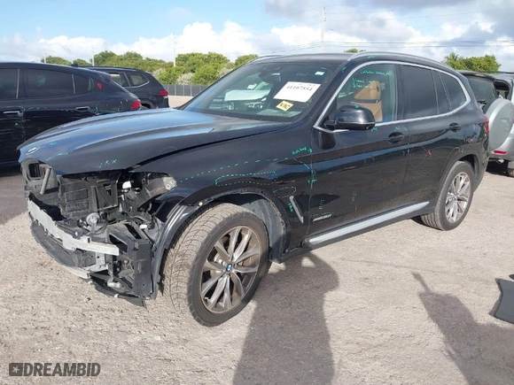 2018 BMW X3 xDrive30i with VIN 5UXTR9C57JLA44710, listed as a IAAI auction lot 41107554 with 75,237 mi miles. Bid and sale history available at carsss.com. Image 2.