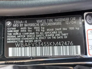 2005 BMW 3 Series 330i with VIN WBAEV53455KM42476, listed as a Copart auction lot 68760164 with 185,678 mi miles and Clean Title. Bid and sale history available at carsss.com. Image 12.