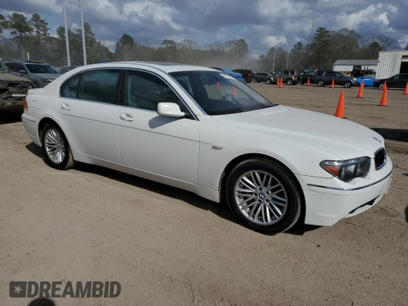 2004 BMW 7 Series 745Li z VIN WBAGN635C4DS52148, wystawiony jako Copart lot #44372875 z przebiegiem Nie podano mil oraz Czysty tytuł • Clean title. Historia ofert i sprzedaży dostępna na DreamBid. Obrazek 4.