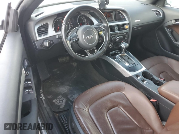 2016 Audi A5 Premium with VIN WAUD2AFH5GN000987, listed as a Copart auction lot 73012524 with 63,189 mi miles and Salvage title. Bid and sale history available at DreamBid. Image 8.