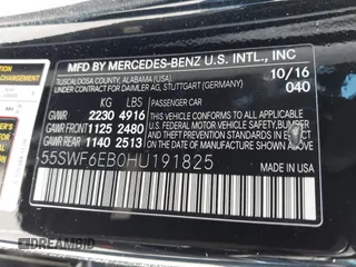 2017 Mercedes-Benz C 43 AMG with VIN 55SWF6EB0HU191825, listed as a IAAI auction lot 41682046 with 146,592 mi miles and . Bid and sale history available at DreamBid. Image 9.