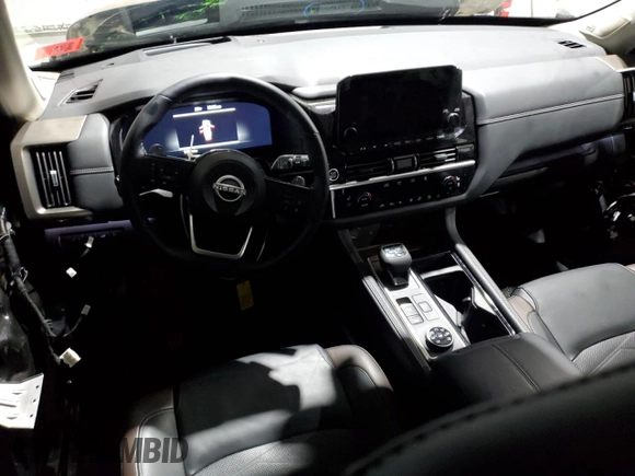 2024 Nissan Pathfinder Platinum with VIN 5N1DR3DK2RC229677, listed as a Copart auction lot 43374905 with 9,403 mi miles and Salvage title. Bid and sale history available at DreamBid. Image 8.