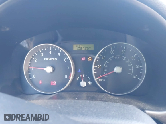 2007 Hyundai Accent GS with VIN KMHCM36C47U003261, listed as a IAAI auction lot 40883034 with 108,725 mi miles. Bid and sale history available at carsss.com. Image 7.