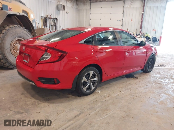 2020 Honda Civic LX with VIN 2HGFC2F63LH507310, listed as a IAAI auction lot 42180914 with 54,599 mi miles and . Bid and sale history available at DreamBid. Image 4.