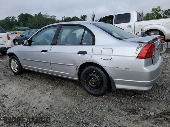 2001 Honda Civic LX with VIN 1HGES15551L074705, listed as a Copart auction lot 57637394 with 181,934 mi miles and Salvage Title. Bid and sale history available at carsss.com. Image 2.