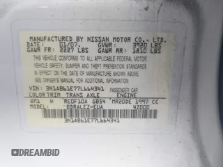 2007 Nissan Sentra S с VIN 3N1AB61E77L664341, выставлен на аукционе IAAI как лот 42551924 с пробегом 136 361 миль миль и . История ставок и продаж доступна на DreamBid. Изображение 9.