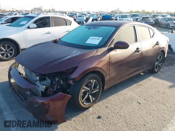 2024 Nissan Sentra SV with VIN 3N1AB8CV7RY263242, listed as a IAAI auction lot 41959700 with 9,296 mi miles and . Bid and sale history available at DreamBid. Image 17.
