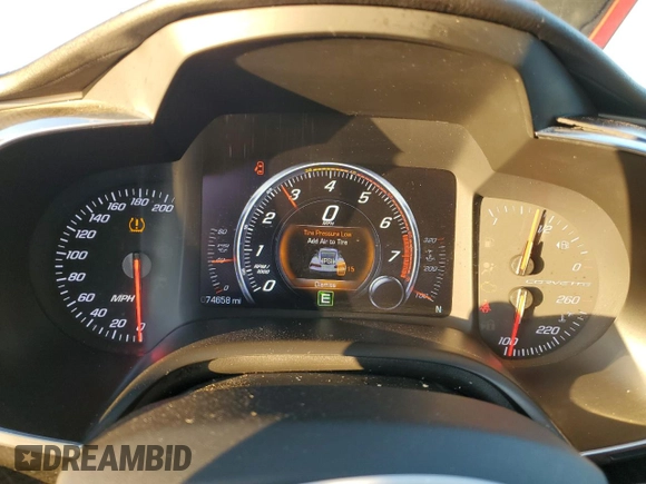 2014 Chevrolet Corvette 2LT with VIN 1G1YC2D74E5122781, listed as a Copart auction lot 82669644 with 74,658 mi miles and Clean Title. Bid and sale history available at carsss.com. Image 9.