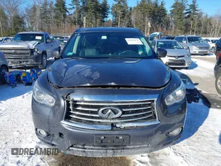2013 Infiniti JX35 with VIN 5N1AL0MM6DC314048, listed as a IAAI auction lot 41393672 with 158,073 mi miles. Bid and sale history available at carsss.com. Image 12.