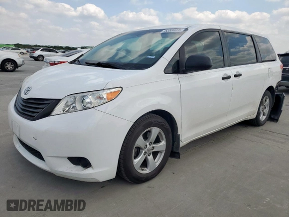 2014 Toyota Sienna L with VIN 5TDZK3DC9ES504168, listed as a Copart auction lot 53580095 with 253,688 mi miles and Salvage Title. Bid and sale history available at carsss.com. Image 1.