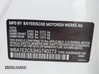 2017 BMW 7 Series 740i z VIN WBA7E2C53HG740273, wystawiony jako IAAI lot #42475769 z przebiegiem Nie podano mil oraz . Historia ofert i sprzedaży dostępna na DreamBid. Obrazek 9.