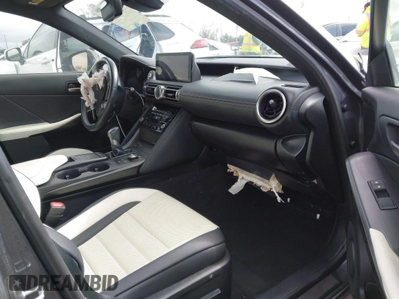 2021 Lexus IS 350 F Sport with VIN JTHGZ1B28M5047647, listed as a IAAI auction lot 41520143 with 27,544 mi miles and . Bid and sale history available at DreamBid. Image 5.