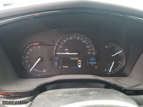 2017 Cadillac XT5 FWD with VIN 1GYKNARS5HZ118910, listed as a Copart auction lot 51138465 with 43,633 mi miles and Salvage Title. Bid and sale history available at carsss.com. Image 9.