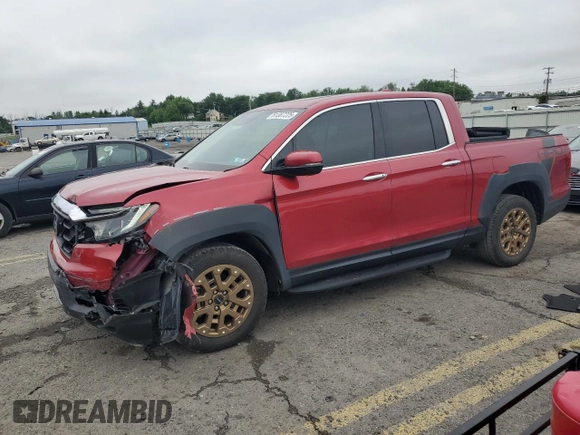 2021 Honda Ridgeline RTL-E with VIN 5FPYK3F73MB017991, listed as a Copart auction lot 61307225 with 33,308 mi miles and Salvage title. Bid and sale history available at DreamBid. Image 1.