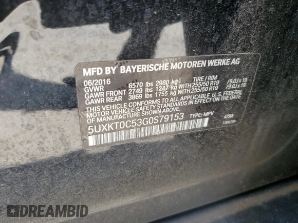 2016 BMW X5 xDrive40e z VIN 5UXKT0C53G0S79153, wystawiony jako Copart lot #52715765 z przebiegiem 132 269 mil mil oraz Czysty tytuł • Clean title. Historia ofert i sprzedaży dostępna na DreamBid. Obrazek 13.
