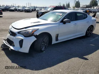 2019 Kia Stinger GT with VIN KNAE35LC9K6052417, listed as a Copart auction lot 46879775 with 0 mi miles and Salvage Title. Bid and sale history available at carsss.com. Image 1.