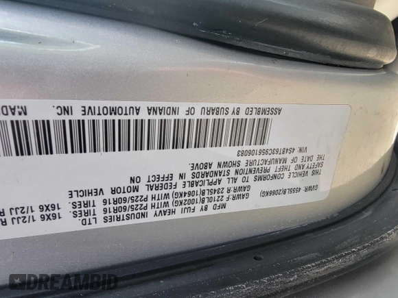 2005 Subaru Baja Turbo z VIN 4S4BT63C956106083, wystawiony jako Copart lot #45593235 z przebiegiem 205 561 mil mil oraz Szkoda całkowita • Salvage title. Historia ofert i sprzedaży dostępna na DreamBid. Obrazek 10.