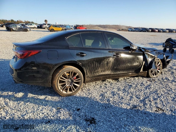 2018 Infiniti Q50 RED SPORT 400 with VIN JN1FV7AP1JM461141, listed as a Copart auction lot 82572024 with NaN miles and Salvage Title. Bid and sale history available at carsss.com. Image 3.